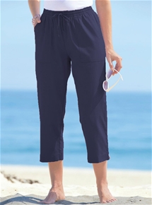 Victoria Hill Womens Capri Pants, Size 14, White (s)