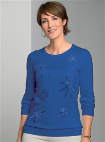 Star Burst Sequin Sweater