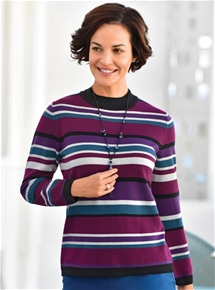 Berry Stripe Sweater