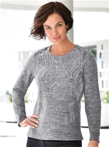 Paisley Detail Sweater