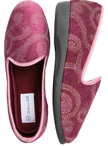 Velour Embossed Slipper