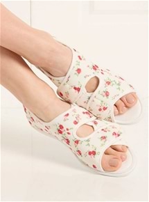 Printed Touch Close Slippers