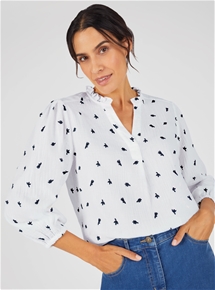 Embroidered Cotton Blouse