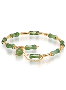 Goldtone Jade Bracelet